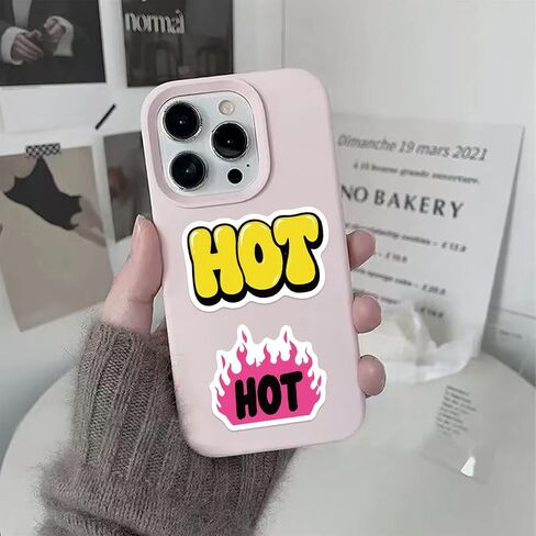 ملصقات Rave Hot 55 قطعة - ملصقات على شكل لهب ساخن مقاس 2 بوصة من الفينيل ملصقات ذاتية اللصق - سهلة اللصق قابلة للإزالة لمهرجانات Ravers والمهرجانات والحفلات والصلصة الساخنة ووضع علامات على الأطعمة الحارة in Kuwait