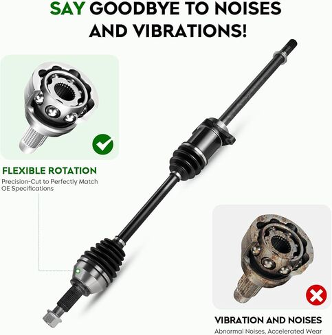 Front Right Passenger Side CV Axle Shaft Assembly Fit for Nissan Quest 2011–2014 & 2015 (Before 08/2014) V6 3.5L, Replace# 66-6412 in Kuwait