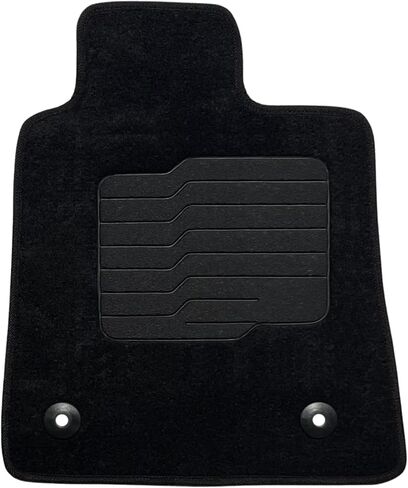 ecoMats Carpet Floor Mats for 2016 to 2025 Chevrolet Camaro, Front and Rear, Non-Slip Driver Heel Pad and Safety Locks, Black in Saudi Arabia