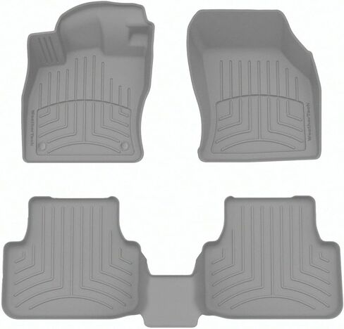 سجادات أرضية WeatherTech FloorLiner HP Custom Fit لسيارة VW Jetta، Jetta GLI الصف الأول والثاني (441317-1-2IM)، أسود in Kuwait