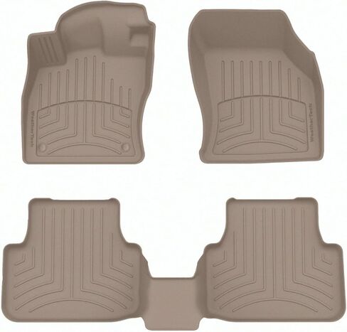سجادات أرضية WeatherTech FloorLiner HP Custom Fit لسيارة VW Jetta، Jetta GLI الصف الأول والثاني (441317-1-2IM)، أسود in Kuwait