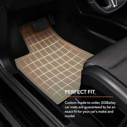 GGBAILEY Car Mats - Custom Fit Floor Mats for Mercedes-Benz SL 1972-1989 Models - Driver and Passenger Set - Beige in Saudi Arabia