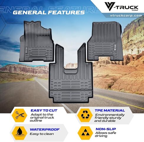 Floor MATS for Freightliner Columbia, Century Class, Coronado, BLACK in Saudi Arabia
