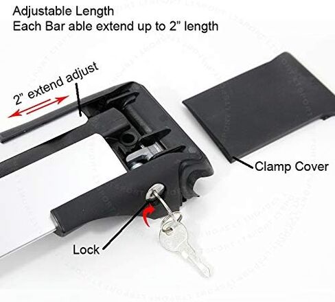 Roof Rack Cross Bars for 02-10 Ford Explorer Top Rail Lower Profile Aluminum Cargo Carrier Anti Theft Lock Crossbars Mount 220lbs Capacity Adjustable Length in Saudi Arabia