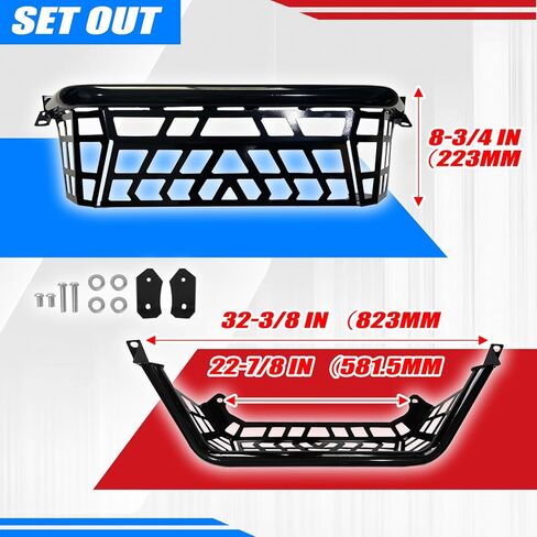Cargo Barricade Compatible with 2020-2024 Kawasaki Teryx KRX 1000 & 2023-2025 KRX4 1000 Luggage Rack Steel Tailgate Bed Enclosure Rear Cargo Guard in Kuwait