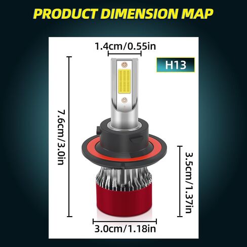 Super-Bright Light Bulbs Fit for 2007-2014 GMC Yukon H13 9008 High Low Beam 5202 Fog Light with Cooling Fan 15000 RPM Plug and Play Pack of 4 in Saudi Arabia