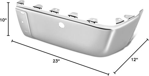 DNA MOTORING Rear Right Bumper End Cap Compatible with 07-13 Silverado/Sierra 1500 2500HD 3500HD Fleetside w/Sensor Holes, Chrome, BUMP-R-CS07-C-01-CH-R in Saudi Arabia