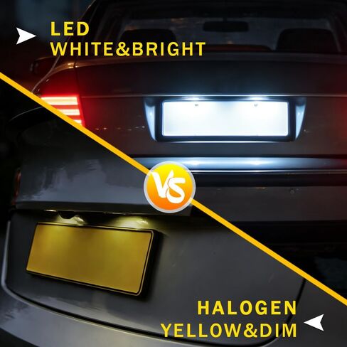 LED License Plate Light Compatible with Volkswagen Golf 4 5 6 7 GTI CC Passat Rabbit Beetle Eos,Porsche Boxster Cayman Cayenne Carrera,18-SMD 6500K White Lamp in Saudi Arabia