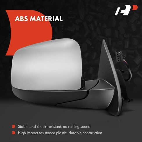 A-Premium Pair (2) Driver and Passenger Side Power Door Mirror - Compatible with Dodge Durango 2014-2022 - Heated Manual Folding Chrome Outside Rear View Mirror in Kuwait