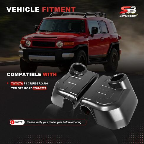 A Pair Black Car Mirror Caps Compatible with Toyota FJ Cruiser XJ10 TRD Off Road 2007-2022, FJ Side Rearview Cover Tape-on Install in Saudi Arabia