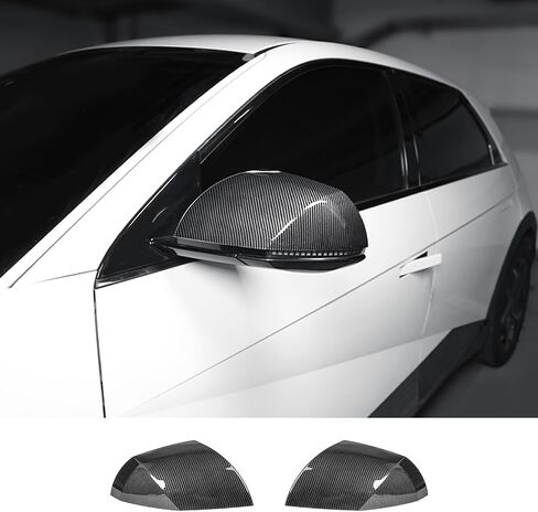 Exterior Side Mirror Covers Compatible with Hyundai 2022-2025 IONIQ 5, Rearview Mirror Cover-Carbon in Saudi Arabia