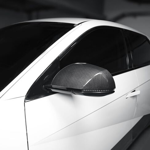 Exterior Side Mirror Covers Compatible with Hyundai 2022-2025 IONIQ 5, Rearview Mirror Cover-Carbon in Saudi Arabia