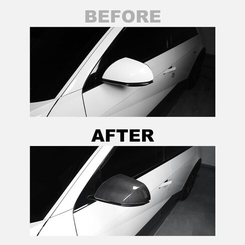 Exterior Side Mirror Covers Compatible with Hyundai 2022-2025 IONIQ 5, Rearview Mirror Cover-Carbon in Saudi Arabia