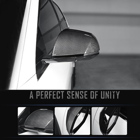 Exterior Side Mirror Covers Compatible with Hyundai 2022-2025 IONIQ 5, Rearview Mirror Cover-Carbon in Saudi Arabia