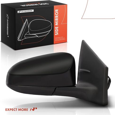 مرآة باب كهربائية جانبية للركاب من A-Premium - متوافقة مع Toyota Corolla 2014-2019 - مرآة رؤية خلفية خارجية قابلة للطي يدويًا باللون الأسود in Kuwait