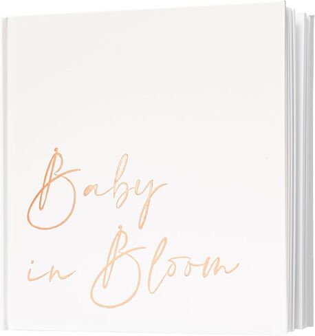 Calculs Baby in Bloom Picture Book Polaroid Baby Shower Guest Book Babies Scrapbook, White Cover, Gold Foil Stamping, Blank White Pages in Kuwait