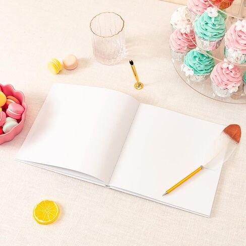 Calculs Baby in Bloom Picture Book Polaroid Baby Shower Guest Book Babies Scrapbook, White Cover, Gold Foil Stamping, Blank White Pages in Kuwait