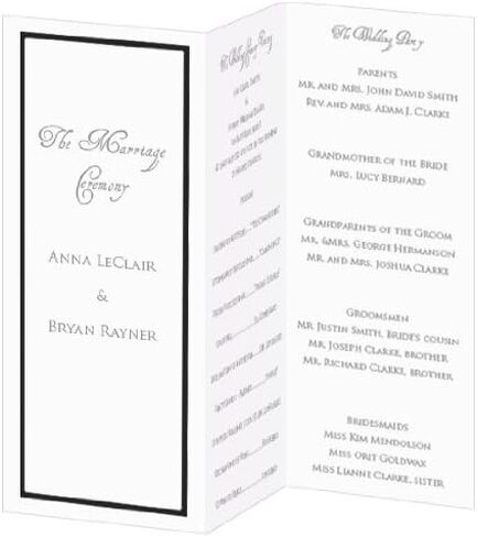 Gold Foil Invitation, Program, Trifold, Ecru Cardstock Cardstock, 65lb, 50 Pack in Saudi Arabia