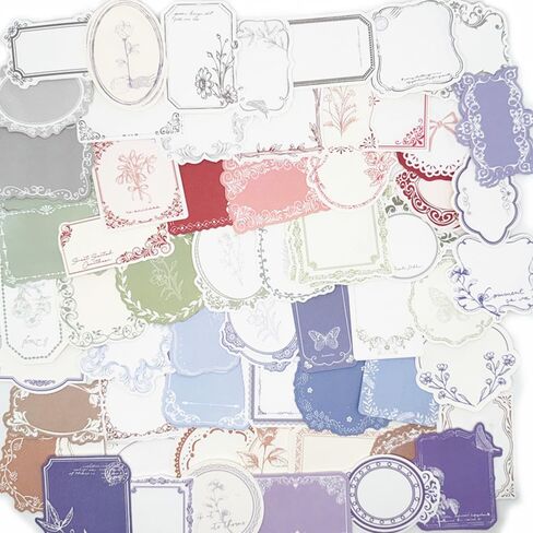 180pcs Scrapbooking Paper Pack,Vintage Label Aesthetic Decorative Paper Scrapbook Frames for DIY Decoupage Junk Journal Scrapbooks Supplies in Saudi Arabia