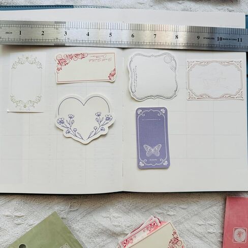 180pcs Scrapbooking Paper Pack,Vintage Label Aesthetic Decorative Paper Scrapbook Frames for DIY Decoupage Junk Journal Scrapbooks Supplies in Saudi Arabia