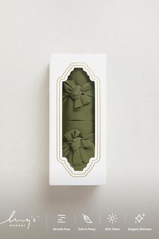 Ling's Moment Satin Green Ribbon, 2.6 Inch x 13Yd Olive Green Silk Extra Wide Thick Fabric Ribbons for Craft Gift Wrapping Flower Bouquet Wreaths Birthday Wedding Welcome Sign Decorations in Kuwait