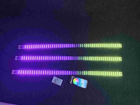 Lighting - 3PCS 1FT 12" 30CM RGB Dream Color Chasing Dynamic IP68 Light Strips for Making Golf Cart Wheel Lights Ryker Spyder Polaris Slingshot Motorcycle Car Truck Bluetooth Remote Control in Saudi Arabia