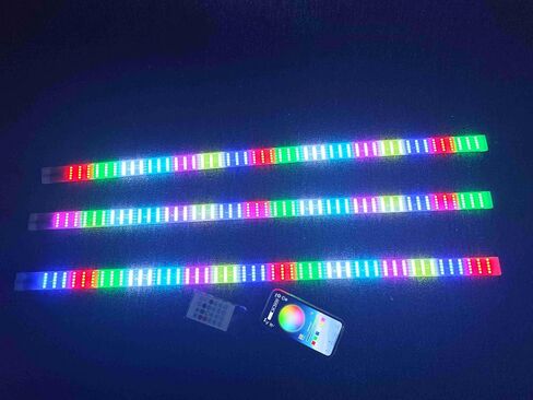 Lighting - 3PCS 1FT 12" 30CM RGB Dream Color Chasing Dynamic IP68 Light Strips for Making Golf Cart Wheel Lights Ryker Spyder Polaris Slingshot Motorcycle Car Truck Bluetooth Remote Control in Saudi Arabia