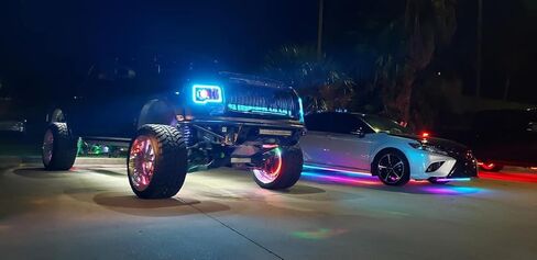 Lighting - 3PCS 1FT 12" 30CM RGB Dream Color Chasing Dynamic IP68 Light Strips for Making Golf Cart Wheel Lights Ryker Spyder Polaris Slingshot Motorcycle Car Truck Bluetooth Remote Control in Saudi Arabia