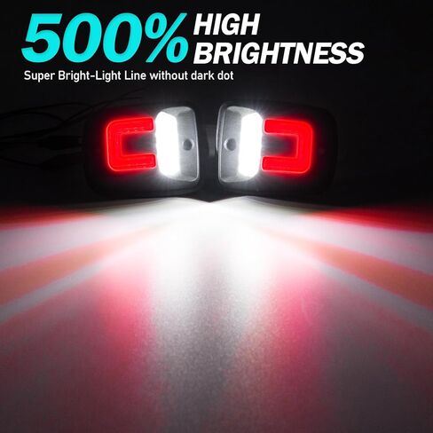 White LED License Plate Lights for Tacoma 1995-2004, License Plate Light Replacement Compatible with T100 1992-1998, Red OLED Neon Tube SAE & DOT 6000K Clear Lens in Saudi Arabia