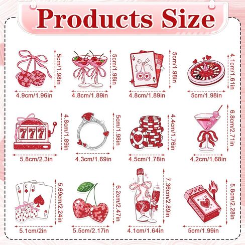 Lucky in Love Bachelorette Decorations - 48 Pcs Lucky in Love Cupcake Toppers Decorations, Vegas Casino Theme Cake Decor for Wedding Bridal Shower Party in Saudi Arabia