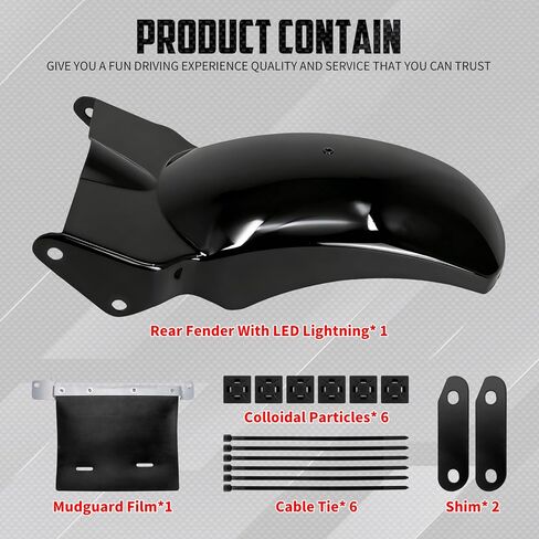 الحاجز الخلفي للدراجة النارية مع ضوء LED إشارات الانعطاف طقم إضاءة الفرامل مناسب لـ Harley Softail 2018-2025 in Kuwait