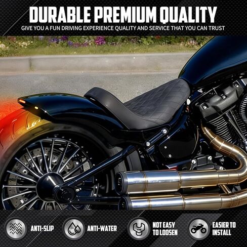 الحاجز الخلفي للدراجة النارية مع ضوء LED إشارات الانعطاف طقم إضاءة الفرامل مناسب لـ Harley Softail 2018-2025 in Kuwait