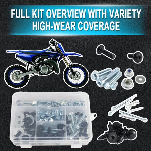 مجموعة مسامير 70 قطعة تناسب Yamaha YZ65 YZ85 YZ125 YZ250 YZ250F YZ450F YZ250X YZ250FX YZ450FX 1974-2025 - مسامير تثبيت الدراجة الترابية للبلاستيك وهيكل السيارة in Kuwait