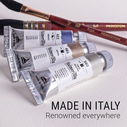 MaimeriBlu 12ml Single-Pigment Watercolor Paint - Cadmium Yellow Lemon PY35 Professional Watercolor Paint - Lightfast and Transparent Watercolor Paint Tube for Artists in Kuwait