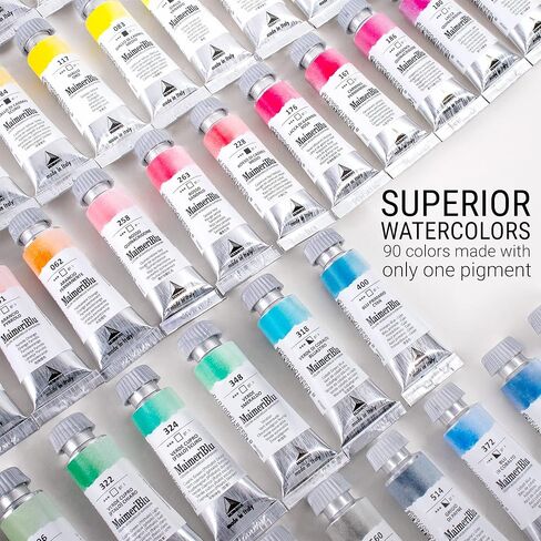 MaimeriBlu 12ml Single-Pigment Watercolor Paint - Cadmium Yellow Lemon PY35 Professional Watercolor Paint - Lightfast and Transparent Watercolor Paint Tube for Artists in Kuwait