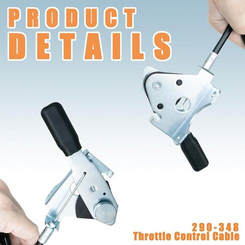 290-348 Heavy-Duty Throttle Control Cable Compatible with Exmark 116-1972, Fits Lazer Z AS/E/S/X/Z Series, 52" Black Lawn Mower Replacement Part, Durable Tractor Accessories in Saudi Arabia