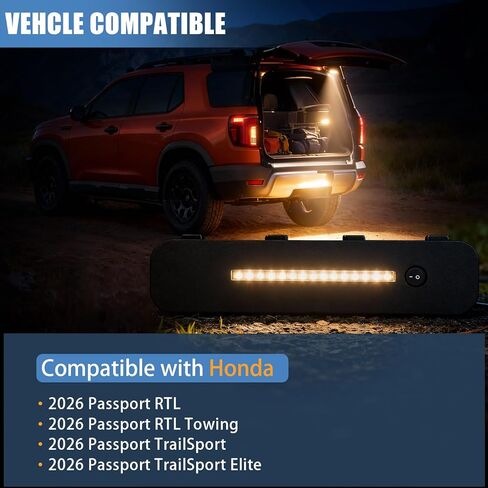 Sorello Rear Tailgate Cargo Utility Light Compatible with Honda Passport RTL Towing TrailSport Elite 2026 - Replace 08V30-3BM-100 08V303BM100 PREO-PSS-030 in Saudi Arabia