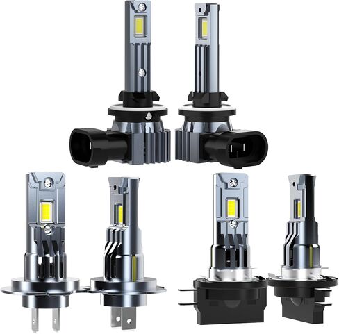 LED Bulbs Combo Compatible with Hyundai Santa Fe 2010 2011 2012, H7 High Beam H11B Low Beam and 881 Fog Light Bulbs Combo, 50W 6500k White Plug and Play, 6-Pack in Saudi Arabia