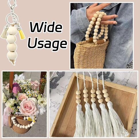 Ornazy 250Pcs 25mm Wood Round Spacer Beads Wooden Large Hole Craft Balls Natural Unfinished Macrame Beads for Jewelry Making DIY Accessories in Saudi Arabia