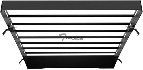 7422445441416 Compatible with 2022-2026 Frontier Crew Cab Black Modular Window Frames Roof Rack Cargo Basket Luggage Carrier with Wind Fairing in Kuwait