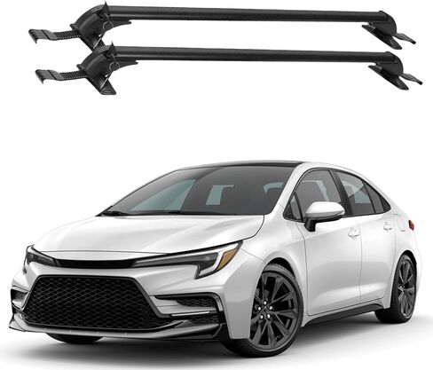 Roof Rack Rail Cross Bars Fits for Toyota Corolla Sedan E170/E180 2018-2025 Aluminum Lockable Crossbars Cargo Carrier Without Roof Rails 2PCS in Saudi Arabia