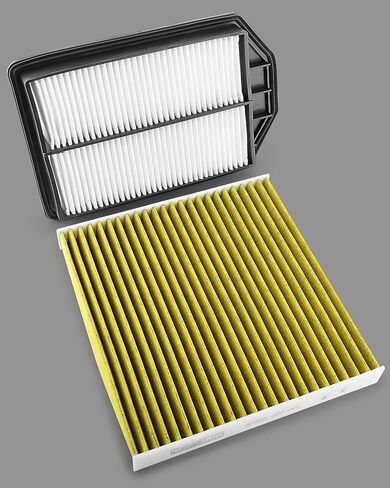 Activated Carbon Cabin & Engine Air Filter Set fit for Honda CR-V L4-2.4L Gas (2007-2009), Replacement 80292-SDA-A01, 17220-RZA-000 in Saudi Arabia