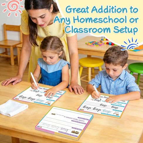 CVC Word Games Sentence Building for Kids, Sight Words Flash Cards Phonics Games Learn to Write Workbooks, Preschool Kindergarten Learning Activities Classroom Must Haves Homeschool Supplies in Saudi Arabia