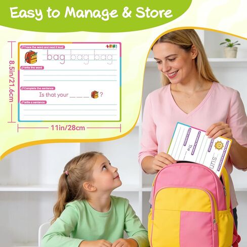 CVC Word Games Sentence Building for Kids, Sight Words Flash Cards Phonics Games Learn to Write Workbooks, Preschool Kindergarten Learning Activities Classroom Must Haves Homeschool Supplies in Saudi Arabia