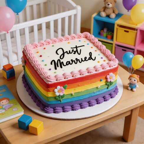 Just Married Cake Topper، أغطية زفاف من الأكريليك الأسود، فقط مخطوبة، العروس لتكون، دش الزفاف، خطوبة الزفاف، العازبة، ديكورات حفلات الزفاف المضحكة in Kuwait