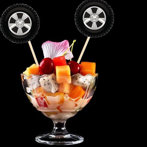 50PCS Tire Cupcake Topper,Racing Wheel Cake Topper,Tyre Cake Decorations for Baby Shower Birthday Party, Racing Theme Party Boys Girls Happy Birthday Party Decorations in Saudi Arabia