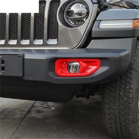 Car Front Fog Light Lamp Decoration Cover Compatible for Jeep Wrangler JL Gladiator JT 2018 2019 2020 2021 Up Exterior Accessories(Purple) in Saudi Arabia