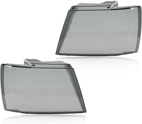 غطاء عدسة المصابيح الأمامية CNNELL متوافق مع Chevy Tahoe Suburban 1500 2007-2014/متوافق مع Chevy Avalanche Suburban 2500 07-13 غطاء المصباح الأمامي Smoky Lens GM2503263 GM2502263 20675500 20675600 in Kuwait