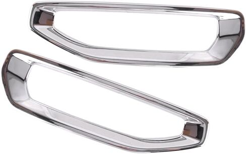 2Pcs Chrome Style ABS Front Bumper Fog Light Lamp Cover Trim Molding Compatible for GMC Sierra 2014-2018 in Kuwait
