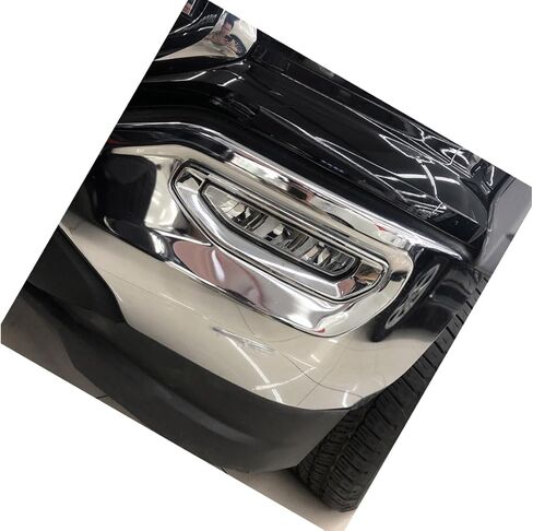 2Pcs Chrome Style ABS Front Bumper Fog Light Lamp Cover Trim Molding Compatible for GMC Sierra 2014-2018 in Kuwait